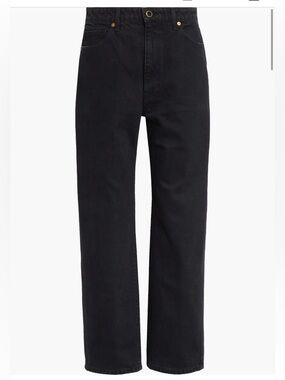 KHAITE Abigail High Waist Crop Jeans Black